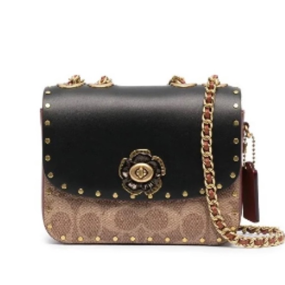 Coach Signature Madison Shoulder Bag 16 With Rivets - Picture 2 of 16